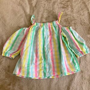 Kids Colorful Off Shoulder Blouse
